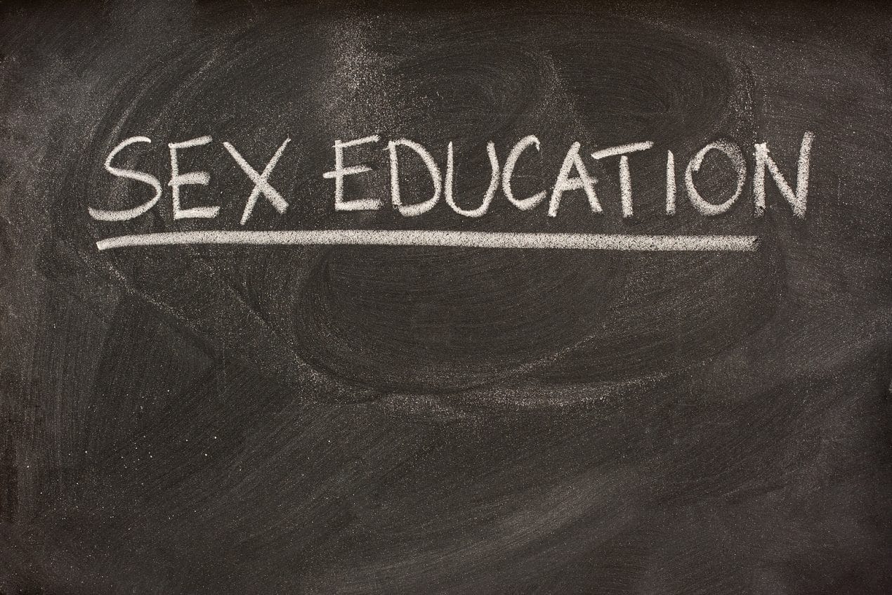 Sex education on blackboard