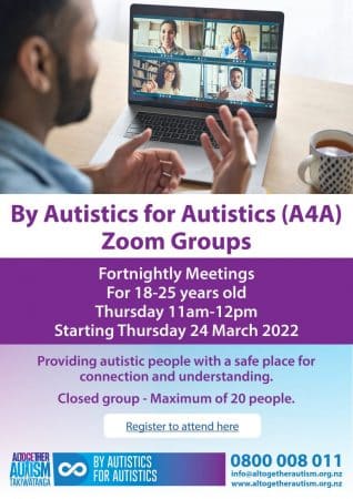 (A4A) Zoom Groups 18-25 years old inclusive